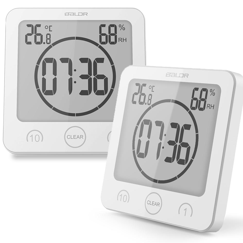 Waterproof Shower Clock w/ Timer (2 Packs), Waterproof