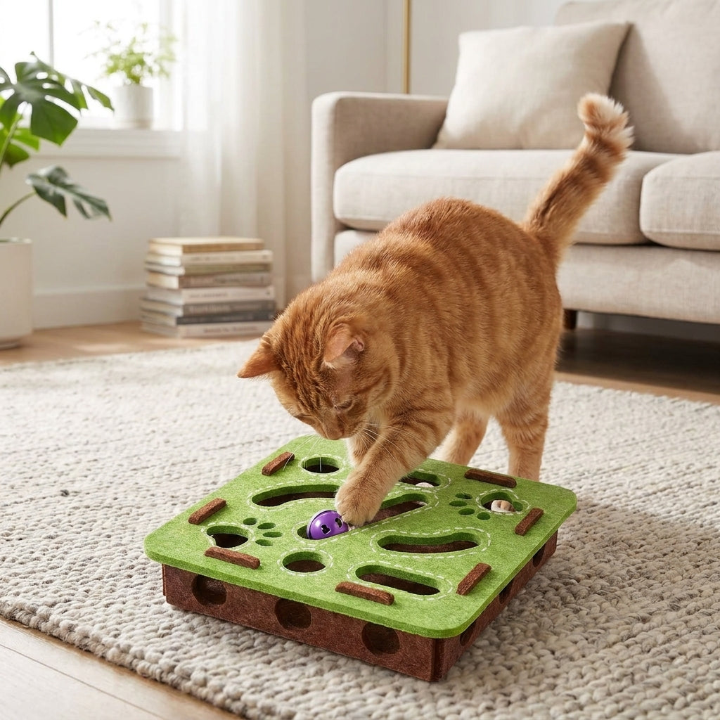 Felt Cat Puzzle Toy Box lifestyle
